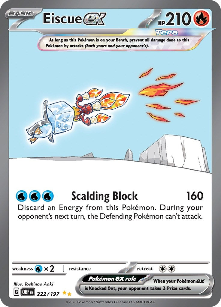 Image for Eiscue ex (222/197) (OBF) - Pokemon
