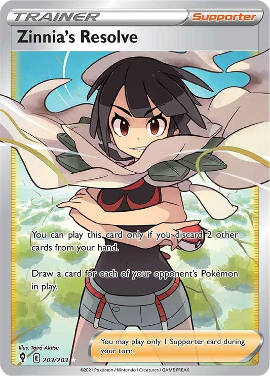 Image for Zinnia's Resolve (Full Art) (203/203) (SWSH07) - Pokemon