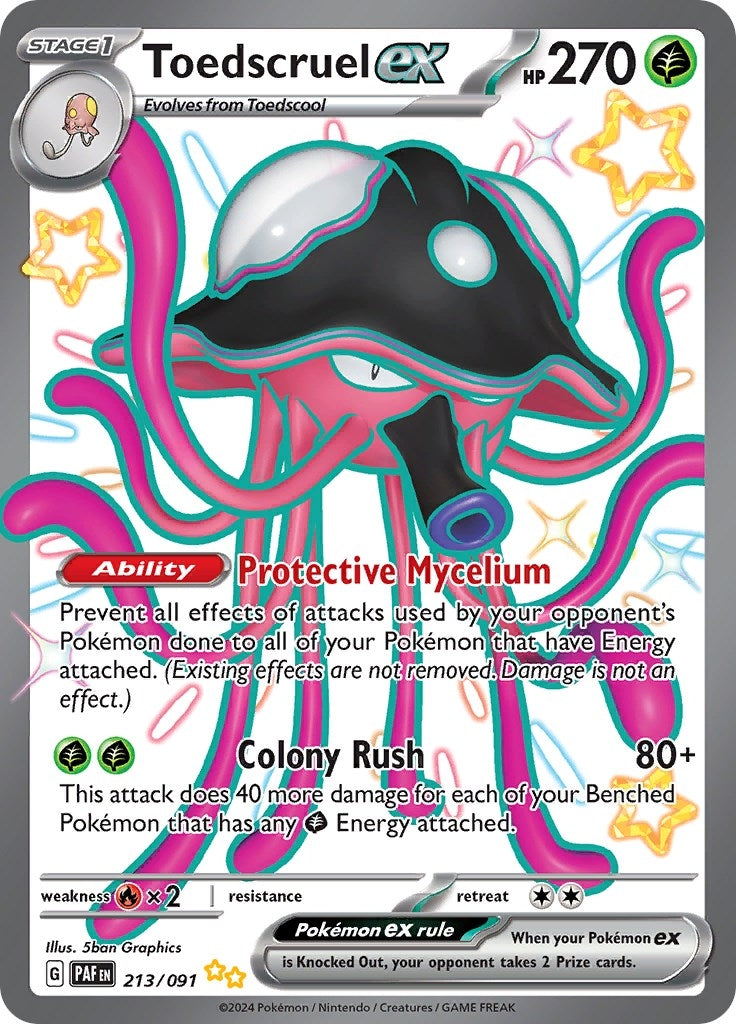 Image for Toedscruel ex (213/091) (PAF) - Pokemon