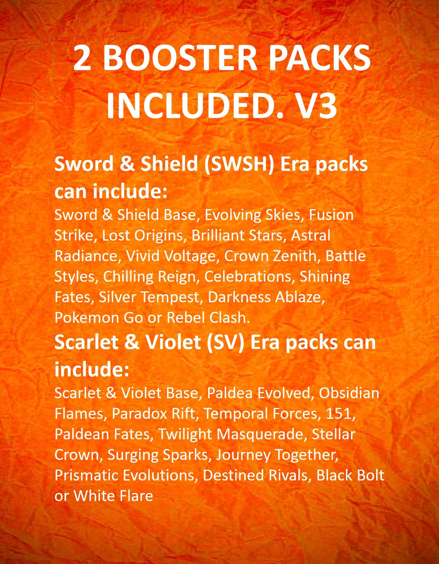 Pokemon Mystery Blind Bag Version 3.0 - 2 Random Packs