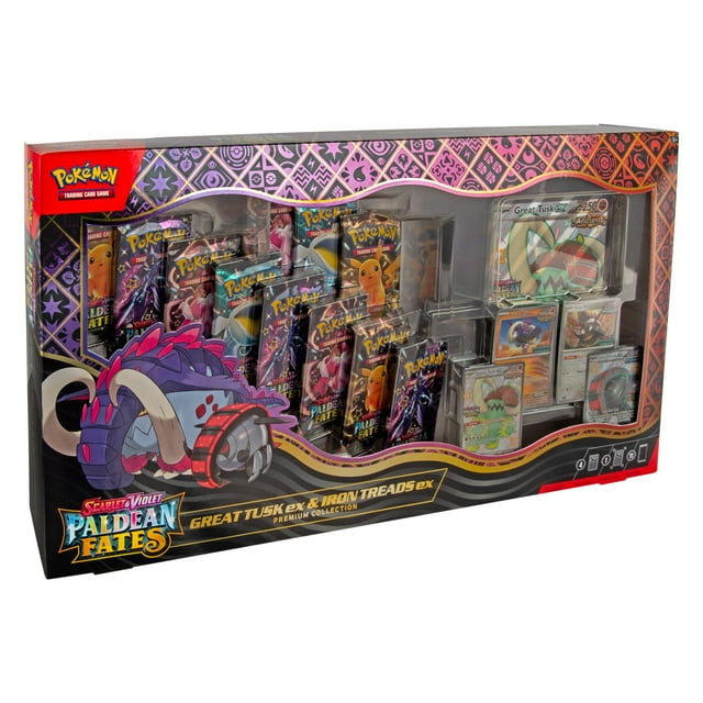 Paldean Fates Great Tusk ex & Iron Threads ex Premium Collection Box